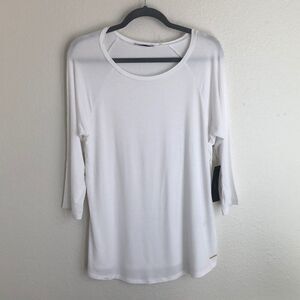 NWT Tahari Sinead White Top - L